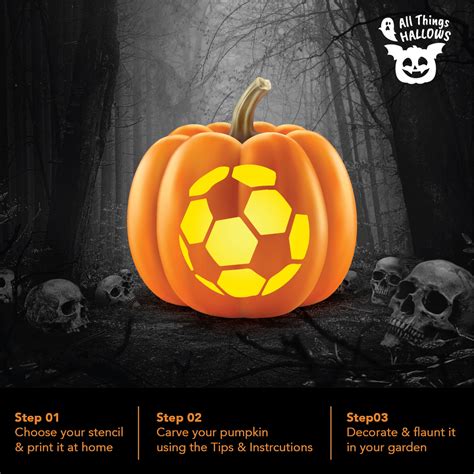 Soccer Ball Pumpkin Stencil - Allthingshallows.com – AllThingsHallows