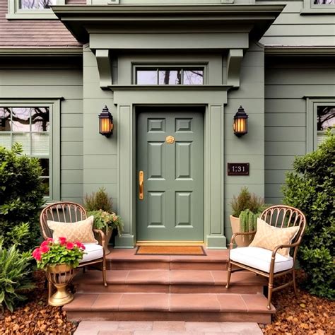 Sage Green House Colors Exterior