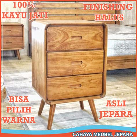 Jual Lemari Nakas Laci 3 Minimalis Retro Kayu Jati Terbaru Harga Murah ...