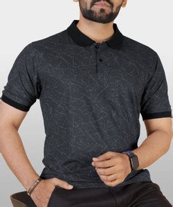 VeBNoR Printed Men Polo Neck Grey T-Shirt - Buy VeBNoR Printed Men Polo ...