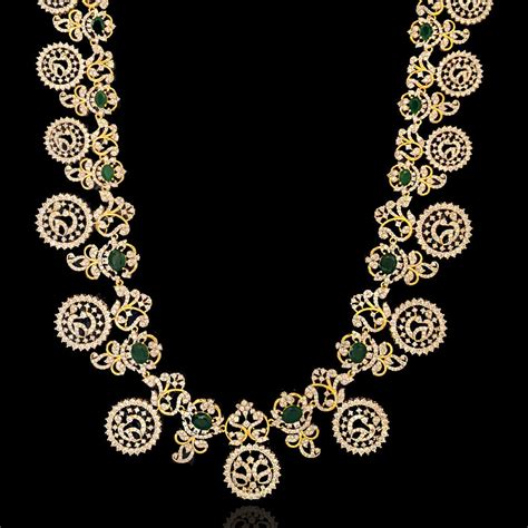 Gold Plated Bottu Mala Haram with Intricate Peacock Motifs – Sneha ...