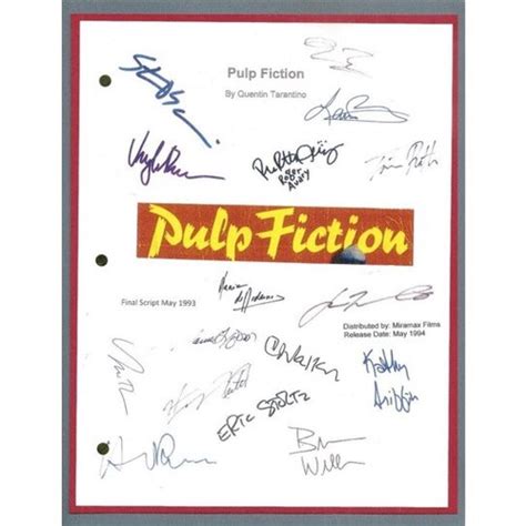 Pulp Fiction Movie Script Signed Autographed Quentin - Etsy