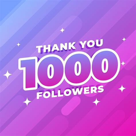 Auffällig 1000 Webkanal-Follower Hintergrunddesign | Kostenlose Vektor