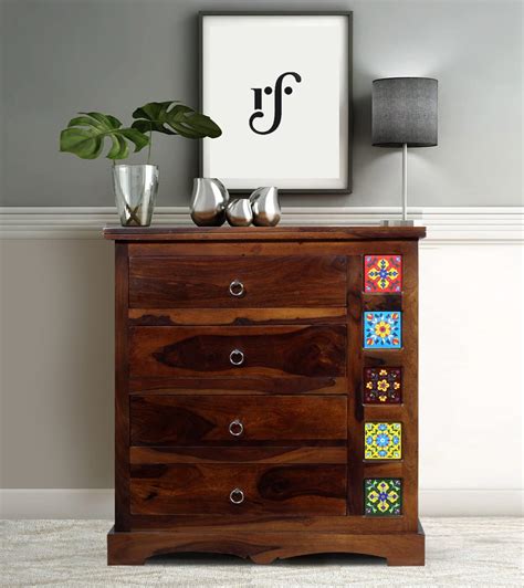 royal finish Hosh Tielac Premium Solid Wood Chest of Drawers,Size: 33 ...