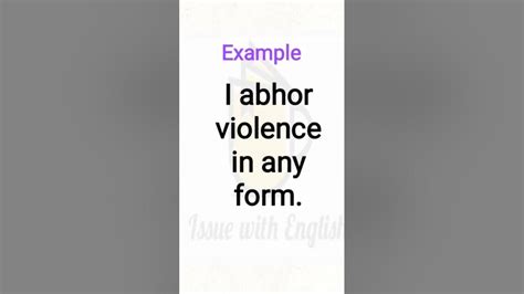 Abhor meaning। Use in a sentence।#vocabulary #shorts #vocabularywords # ...