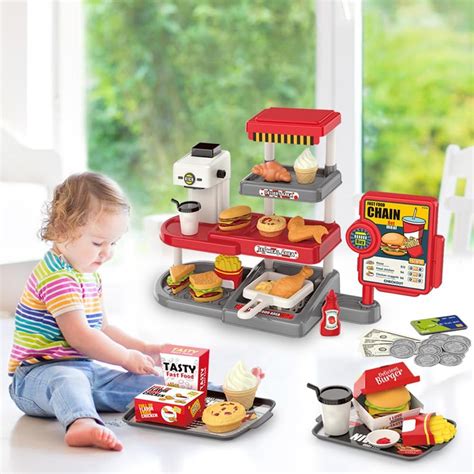 Yoliyogo Pretend Play Fast Food Store Toy with Realistic India | Ubuy
