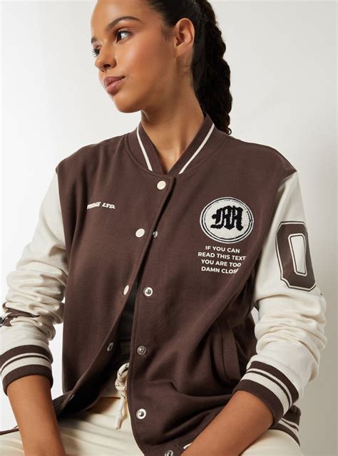 Buy Women Printed Varsity Jacket Online at just Rs. 1299.0 ...