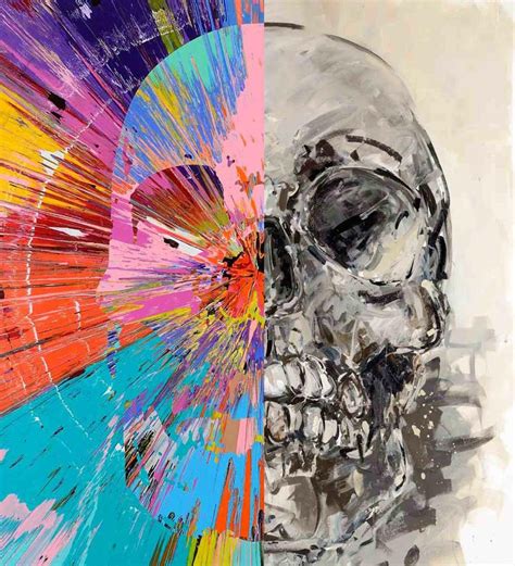 Check out this beautiful skull painting by acclaimed artist Damien ...