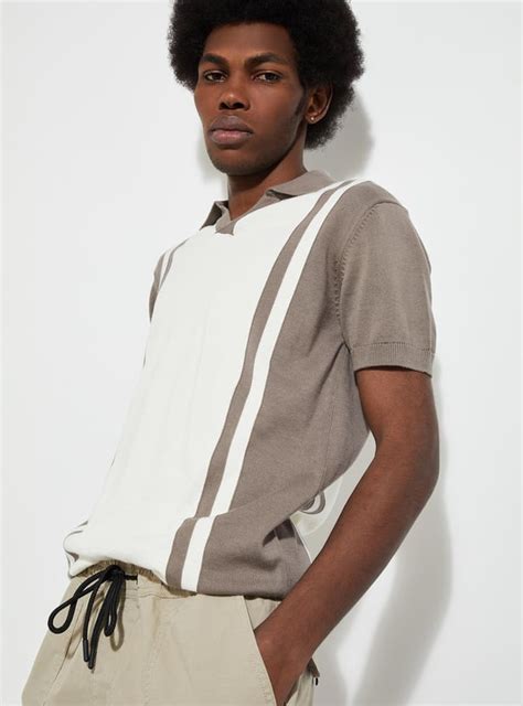 Buy URB_N Men Slim Fit Striped Polo T-shirt Online at just Rs. 999.0 ...