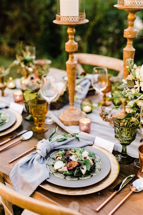 Rustic Wedding Place Settings Inspiration