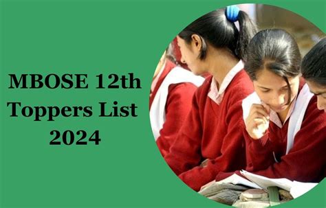 MBOSE HSSLC Topper List 2024 Out, Check Meghalaya Board Toppers Name