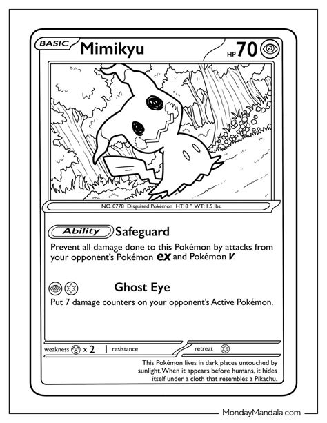 20 Mimikyu Coloring Pages (Free PDF Printables) in 2024 | Pikachu ...