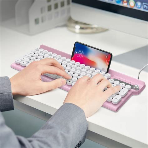 Buy MQSUZA USB Wired Keyboard,Multimedia Keyboard Wired with Phone ...
