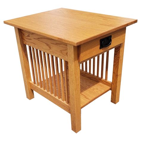 Oak Mission Style End Tables