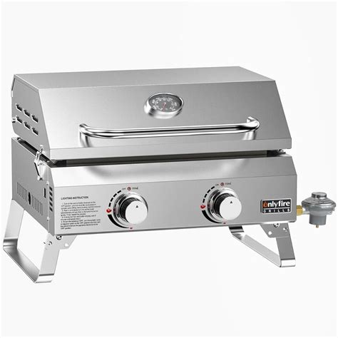 ONLYFIRE GRILLS Flat Top Gas Grill, 2 Burners Propane Gas Griddle with ...