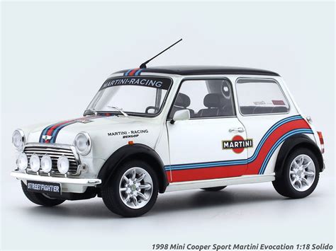 1998 Mini Cooper Sport Martini Evocation 1:18 Solido diecast scale ...