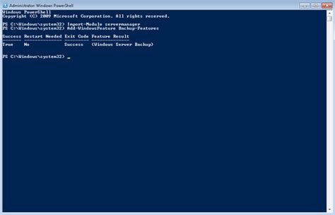 Image result for Windows Server Backup Feature Install PowerShell