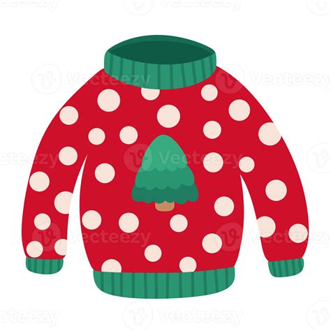Cartoon christmas party jumpers decorated icon. 18803484 PNG