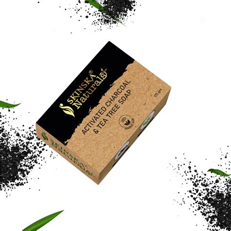 Buy SKINSKA NATURALS Activated Charcoal & Tea Tree Bar Soap Handmade ...