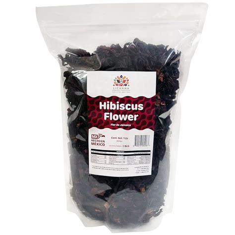 1lb (16oz) All Natural Dried Hibiscus Flowers, Flor de Jamaica, Whole Flowers and Petals, Great ...