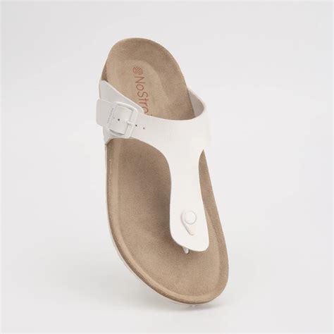 Thong Cork White Sandals for Men - NoStrain