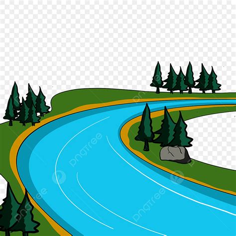 Rivers PNG Transparent, Trees River Clip Art, River, Brook, Stone PNG ...