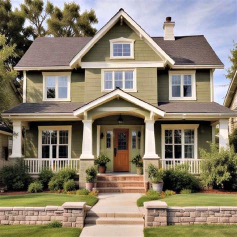 Olive Green Exterior House Colors