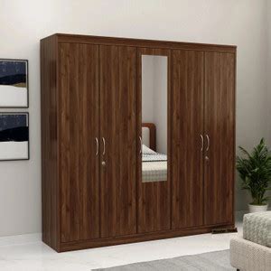 Wooden Street Mahin Multi Utility Wardrobe with Smart Storage, Wooden ...