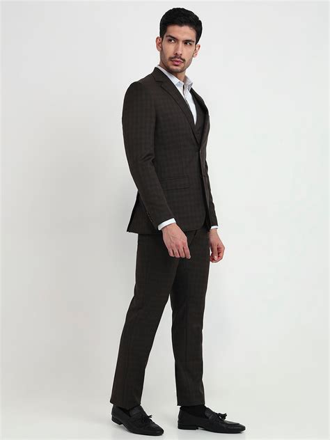 Park Avenue Men Brown Slim Fit Solid Formal Suit – MyRaymond