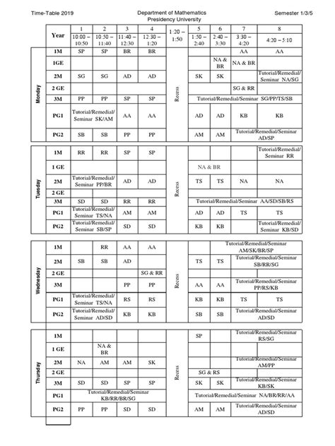 Math Timetable 的图像结果