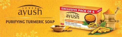 Lever Ayush Purifying Turmeric Soap, 100 g (Pack of 6) : Amazon.in ...