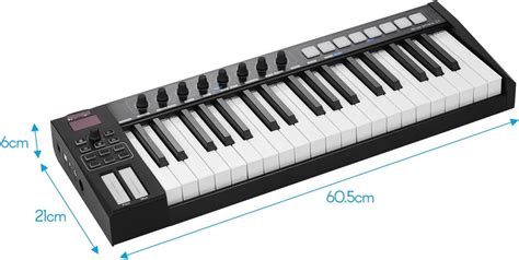 Buy SHUNTIAN 37 USB MIDI Controller Keyboard 37 Semi-Weighted Keys 8 ...
