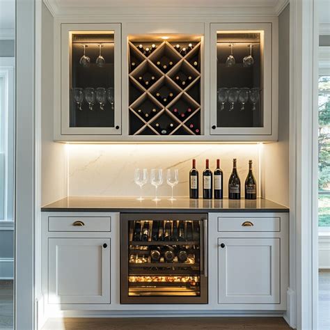 Builtin wine racks within cabinetry | Premium AI-generated image