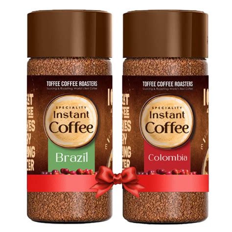 Toffee Coffee Roasters Instant Coffee 100 gm Each - Pack of 2, Columbia ...