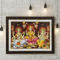 Buy 18x12 Lakshmi, Saraswati and Ganesh Painting Online in India ...