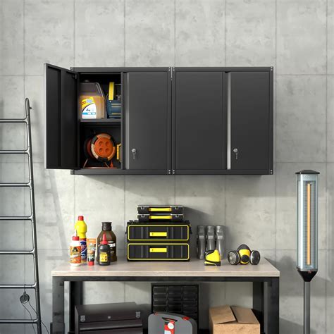 Metal Wall Cabinet with Adjustable Shelves,Wall Mounted Storage Cabinet ...