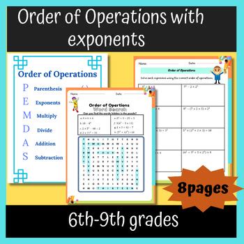 Image result for Order of Operations Exponents