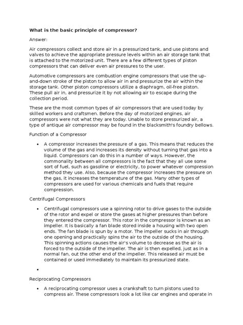 Image result for Compressor Function Principle