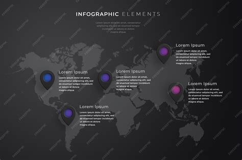 Premium PSD | World map business infographic