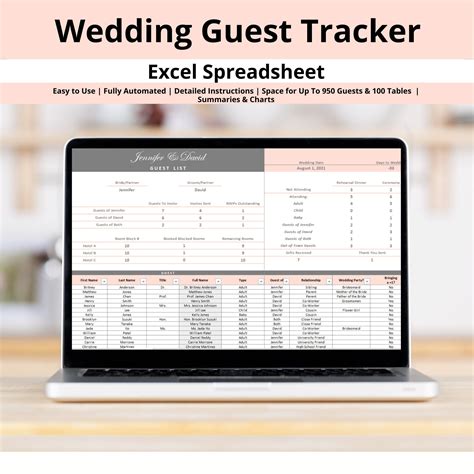 Wedding Guest Excel Template