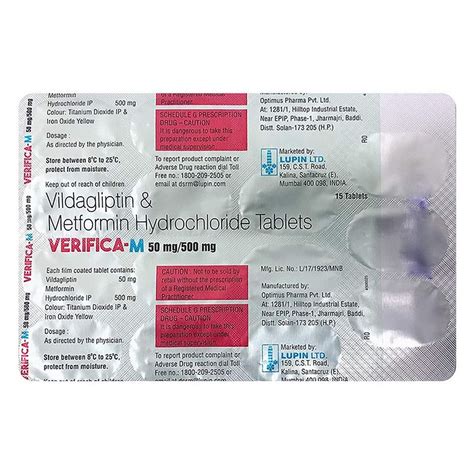 Verifica M 50/500mg Tablet | Uses, Side Effects, Price | Apollo Pharmacy