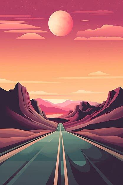 The open road illustration | Premium AI-generated image