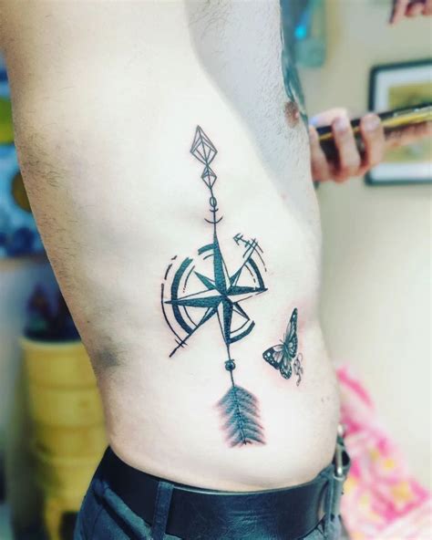 Image result for Simple Compass Tattoo Outline