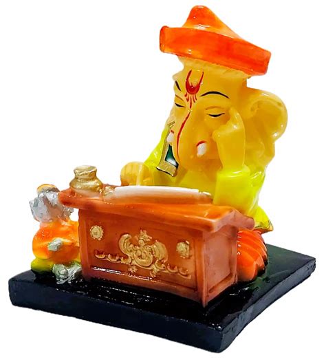 Buy Saddlers Park Munshi Ganesha Statue Bhagwan Ganpati Decorative ...