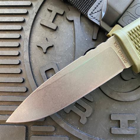 Demko FreeReign Drop Point 5" MagnaCut OD Green Handle Fixed Blade Kni ...
