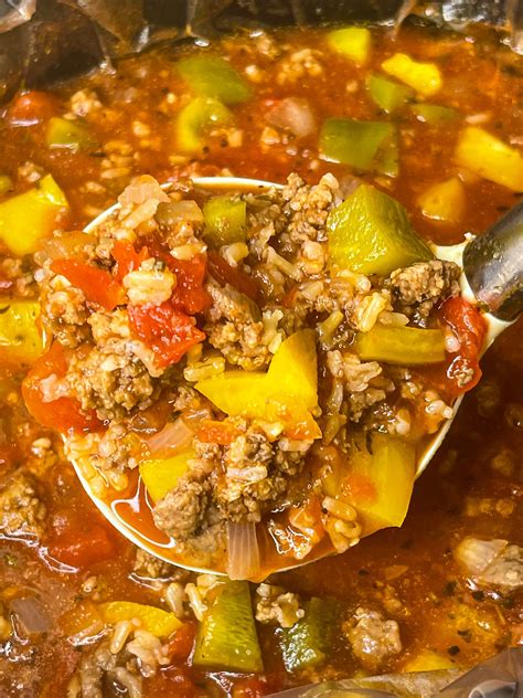 Slow Cooker Stuffed Pepper Soup