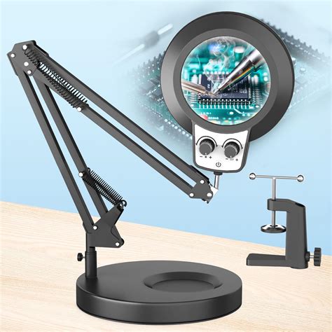 Magnifying Glass with Light and Stand, 10X Magnifying Lamp, 2-in-1 ...