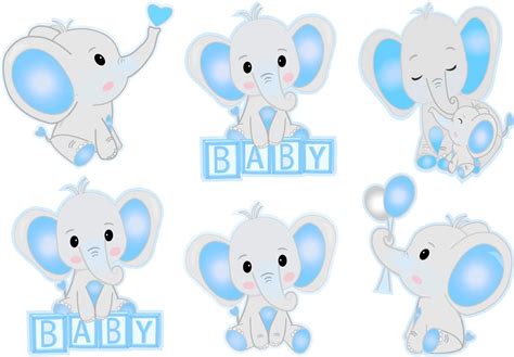 DiDida Blue Grey Elephant Baby Shower Decoration Set India | Ubuy