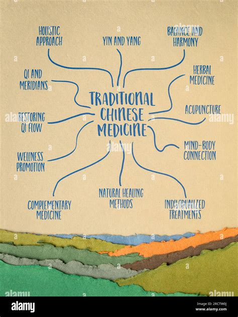 traditional Chinese medicine (TCM) infographics or mind map sketch on ...