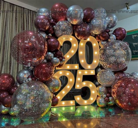 New Year Decoration With Bobo Balloons